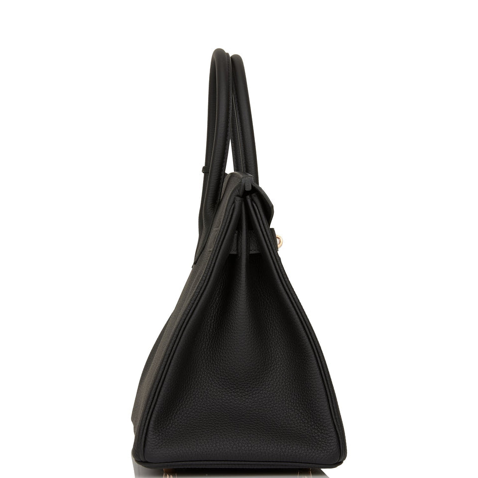 Hermes Birkin 30 Black Togo Rose Gold Hardware