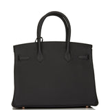 Hermes Birkin 30 Black Togo Rose Gold Hardware