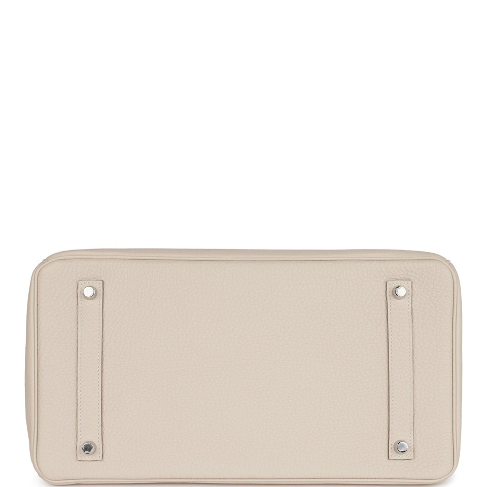 Hermes Birkin 35 Craie Togo Palladium Hardware