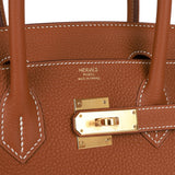 Hermes Birkin 30 Gold Togo Gold Hardware