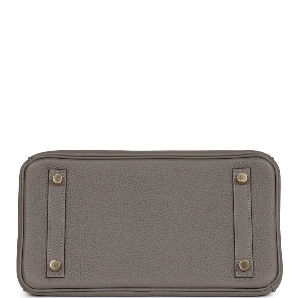Hermes Birkin 25 Gris Meyer Togo Gold Hardware