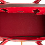 Hermes Birkin 30 Rouge Casaque Epsom Gold Hardware