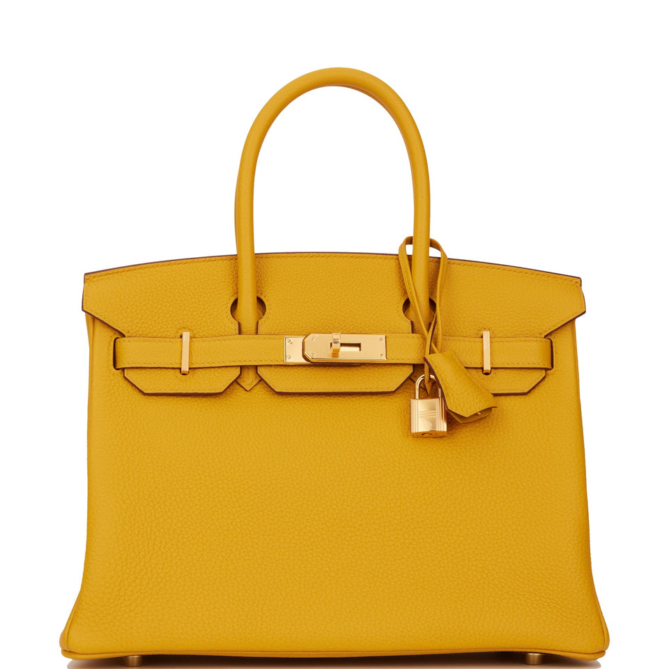 Hermes Birkin 30 Jaune Ambre Togo Gold Hardware