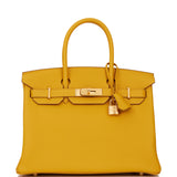 Hermes Birkin 30 Jaune Ambre Togo Gold Hardware