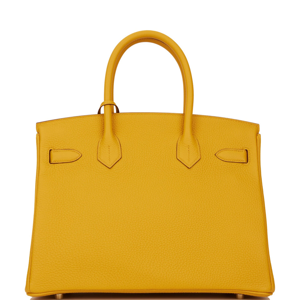 Hermes Birkin 30 Jaune Ambre Togo Gold Hardware