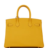 Hermes Birkin 30 Jaune Ambre Togo Gold Hardware