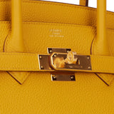 Hermes Birkin 30 Jaune Ambre Togo Gold Hardware