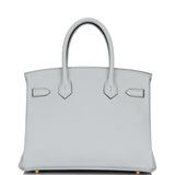 Hermes Birkin 30 Bleu Pale Clemence Gold Hardware