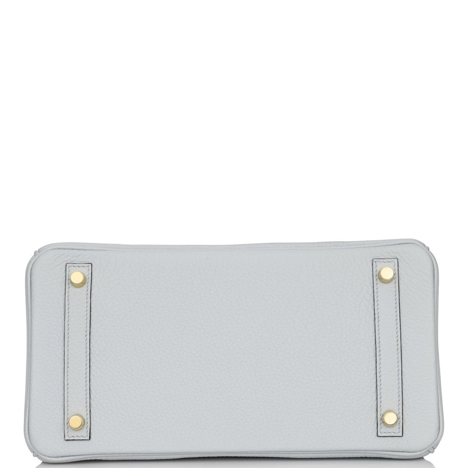 Hermes Birkin 30 Bleu Pale Clemence Gold Hardware