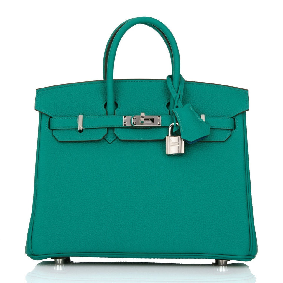 Hermes Birkin 25 Vert Verone Verso Togo Palladium Hardware