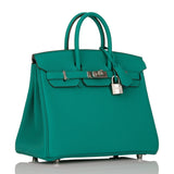 Hermes Birkin 25 Vert Verone Verso Togo Palladium Hardware