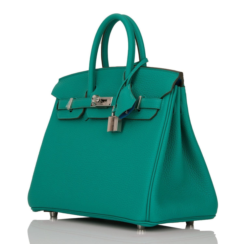 Hermes Birkin 25 Vert Verone Verso Togo Palladium Hardware