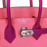 Hermes Special Order (HSS) Birkin 25 Rose Lipstick and Anemone Chèvre Palladium Hardware