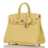 Hermes Birkin 25 Jaune Poussin Togo Palladium Hardware