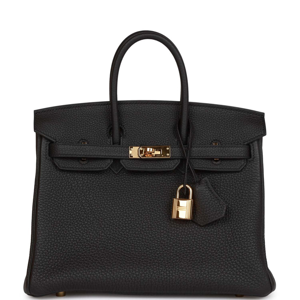 Hermes Birkin 25 Black Togo Gold Hardware
