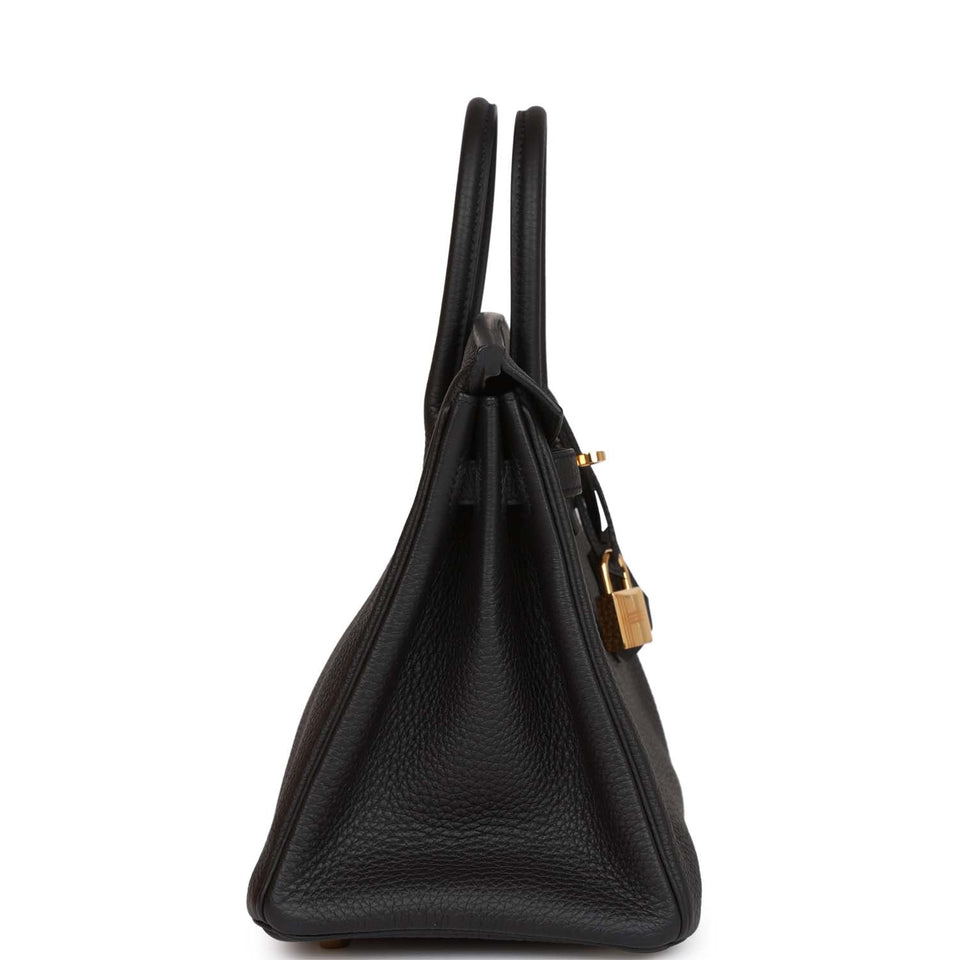 Hermes Birkin 25 Black Togo Gold Hardware