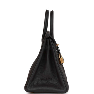 Hermes Birkin 25 Black Togo Gold Hardware
