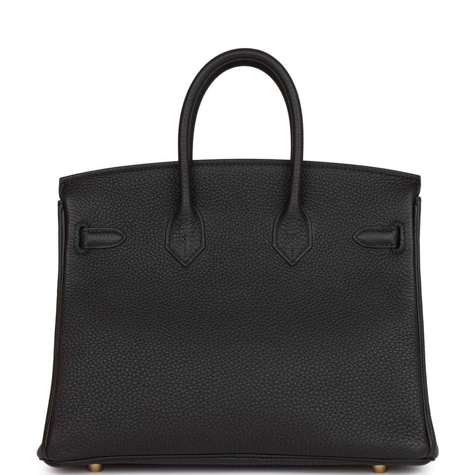 Hermes Birkin 25 Black Togo Gold Hardware