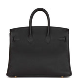 Hermes Birkin 25 Black Togo Gold Hardware