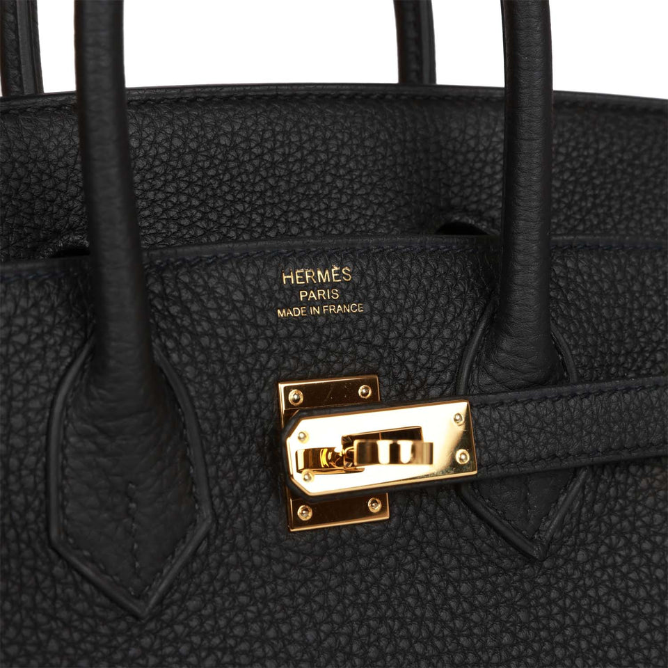 Hermes Birkin 25 Black Togo Gold Hardware