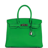 Hermes Birkin 30 Bambou Clemence Palladium Hardware