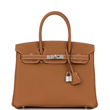 Hermes Birkin 30 Gold Togo Palladium Hardware