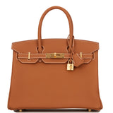 Hermes Birkin 30 Gold Togo Gold Hardware