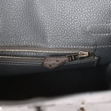 Hermes Birkin 25 Graphite Ostrich Palladium Hardware