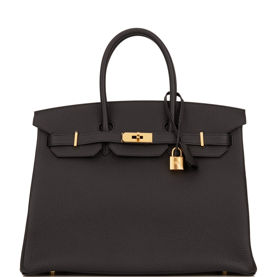 Hermes Birkin 35 Black Togo Gold Hardware