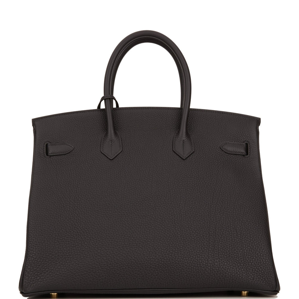 Hermes Birkin 35 Black Togo Gold Hardware