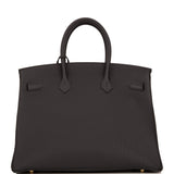 Hermes Birkin 35 Black Togo Gold Hardware