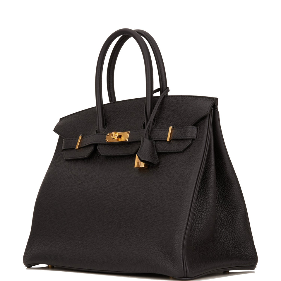 Hermes Birkin 35 Black Togo Gold Hardware