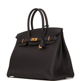 Hermes Birkin 35 Black Togo Gold Hardware