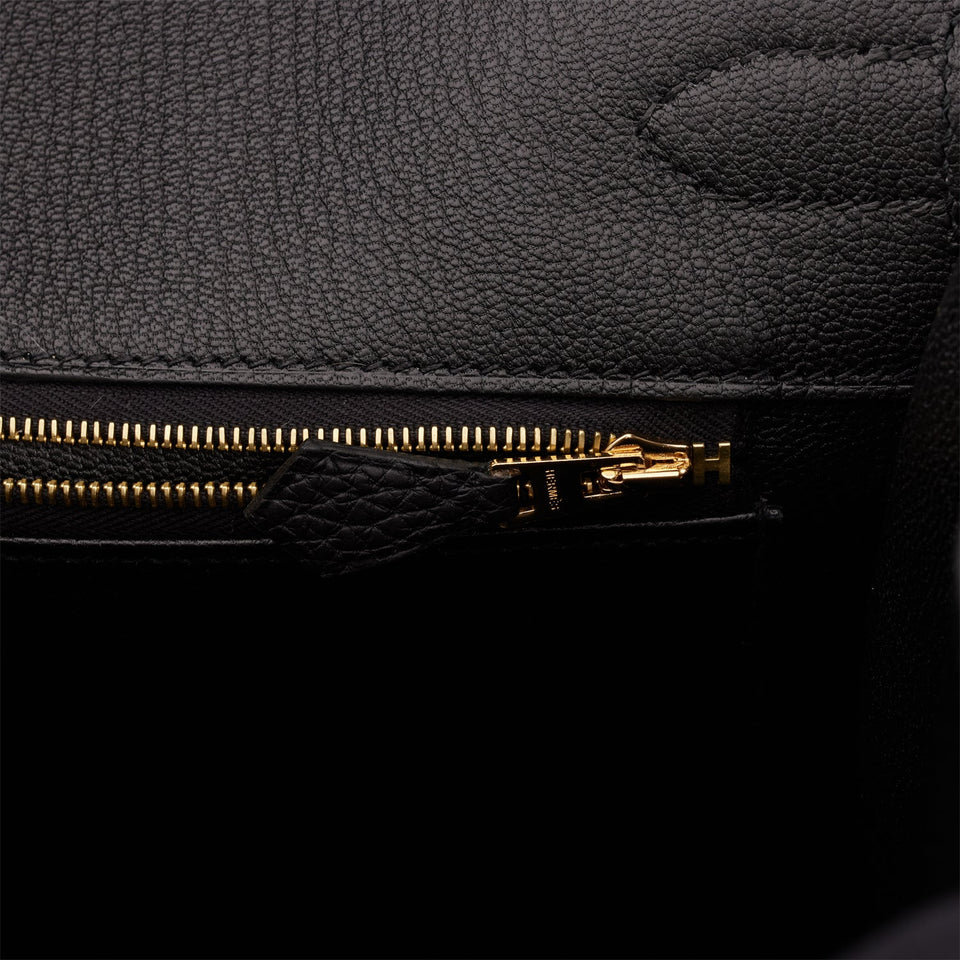 Hermes Birkin 35 Black Togo Gold Hardware