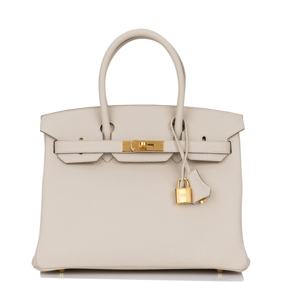 Hermes Birkin 30 Craie Clemence Gold Hardware