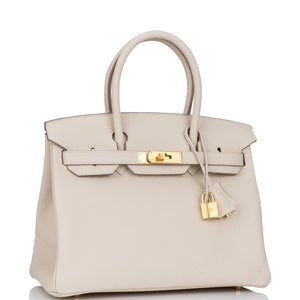 Hermes Birkin 30 Craie Clemence Gold Hardware