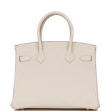 Hermes Birkin 30 Craie Clemence Gold Hardware