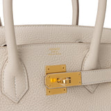 Hermes Birkin 30 Craie Clemence Gold Hardware