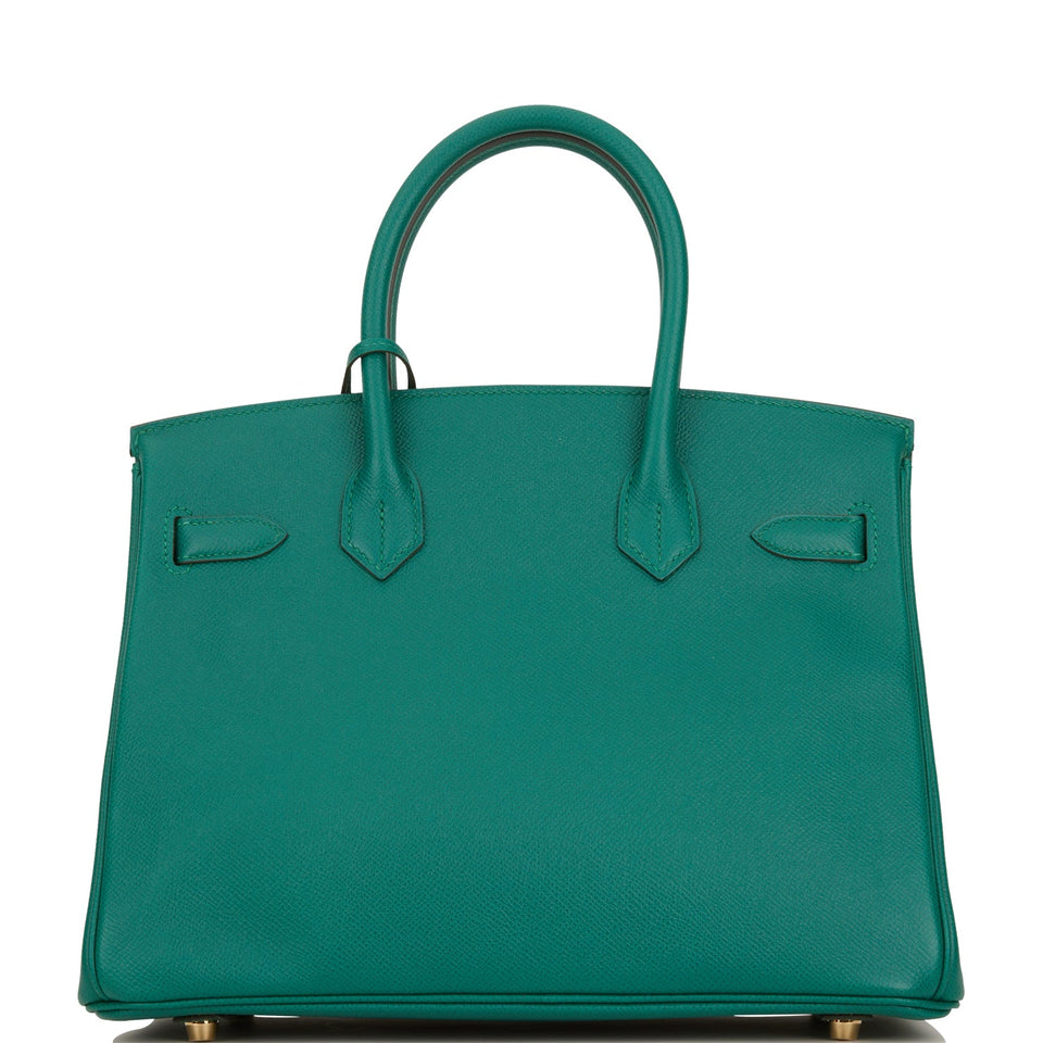 Hermes Birkin 30 Malachite Epsom Gold Hardware