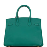 Hermes Birkin 30 Malachite Epsom Gold Hardware