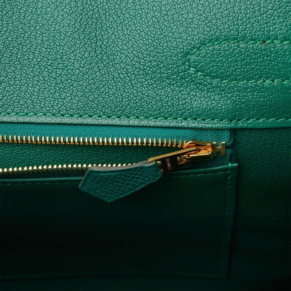 Hermes Birkin 30 Malachite Epsom Gold Hardware