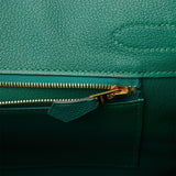 Hermes Birkin 30 Malachite Epsom Gold Hardware