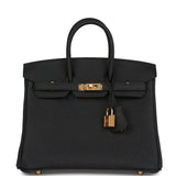 Hermes Birkin 25 Black Togo Gold Hardware