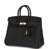 Hermes Birkin 25 Black Togo Gold Hardware