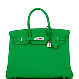 Hermes Birkin 35 Bambou Clemence Palladium Hardware