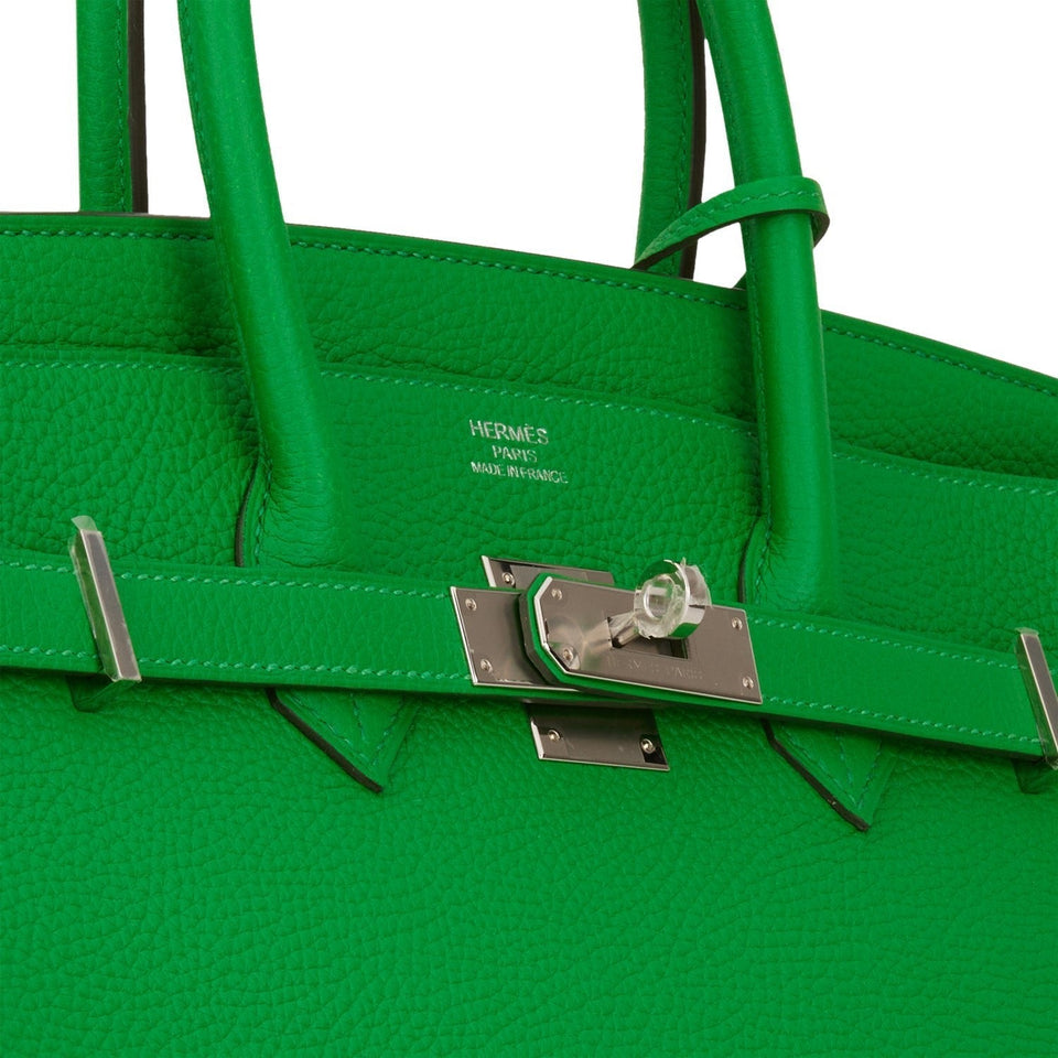Hermes Birkin 35 Bambou Clemence Palladium Hardware