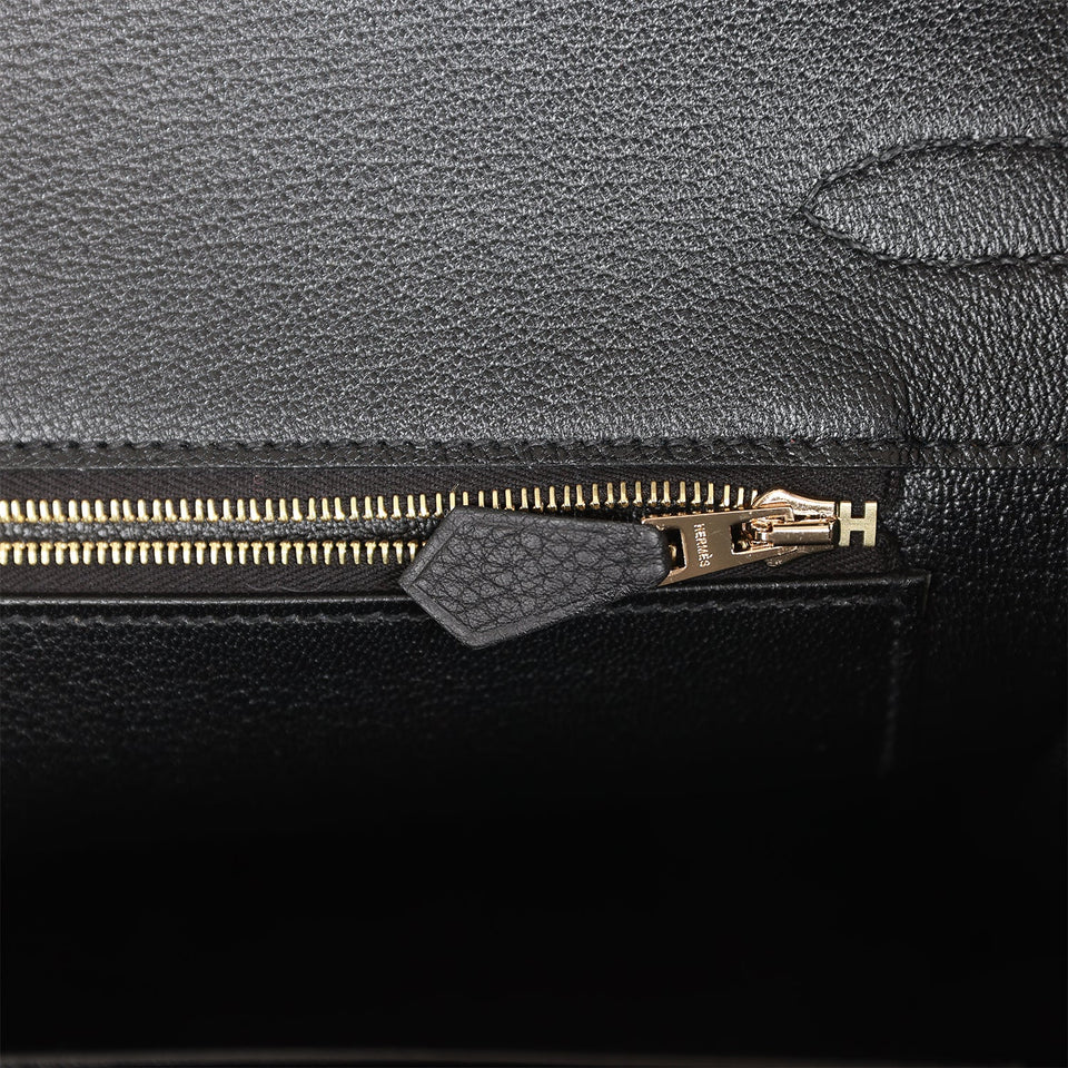 Hermes Birkin 35 Black Togo Gold Hardware