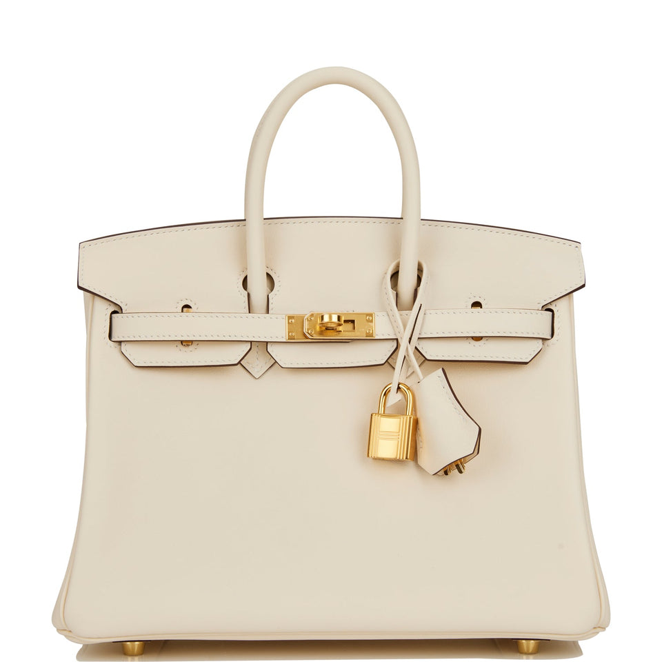 Hermes Birkin 25 Nata Swift Gold Hardware