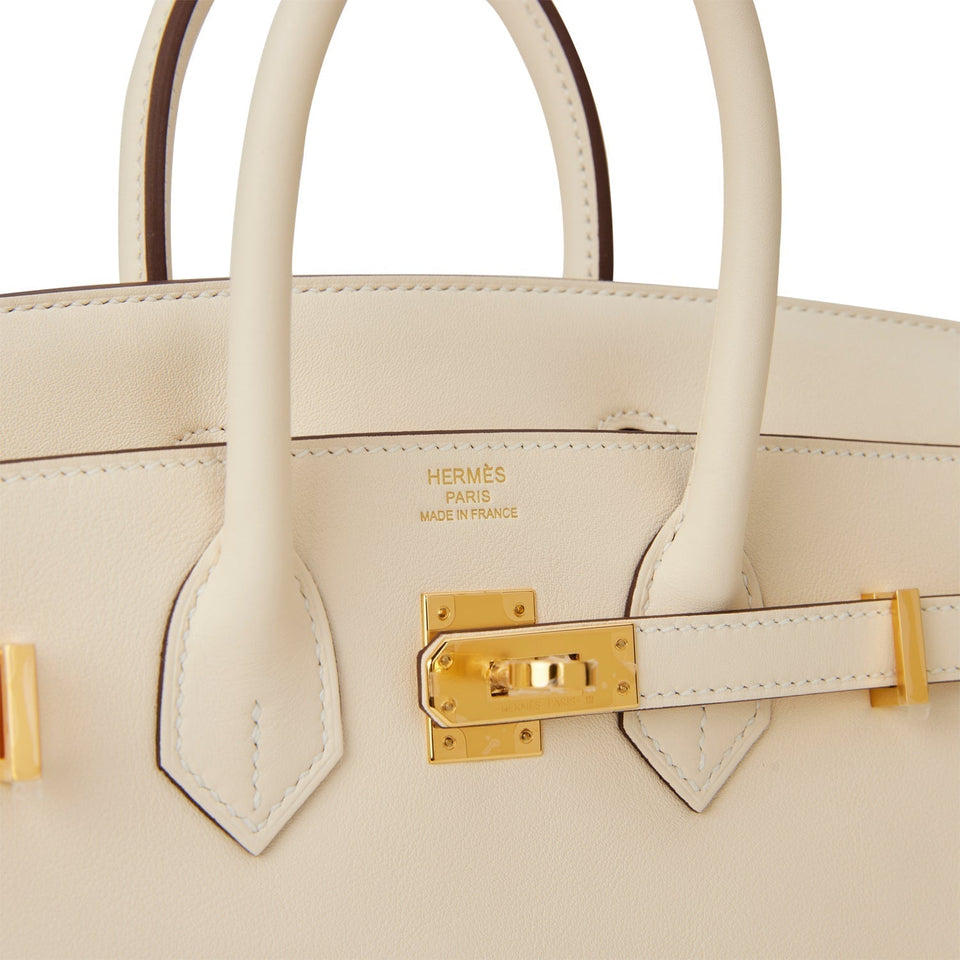 Hermes Birkin 25 Nata Swift Gold Hardware