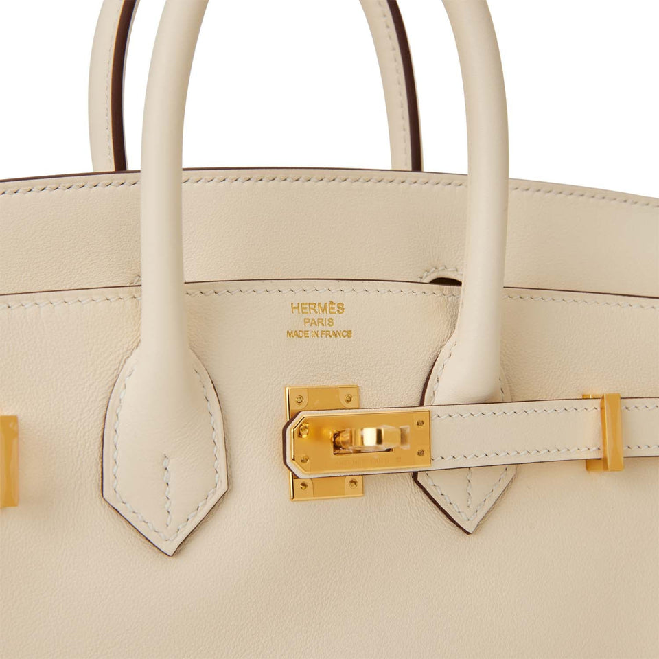 Hermes Birkin 25 Nata Swift Gold Hardware